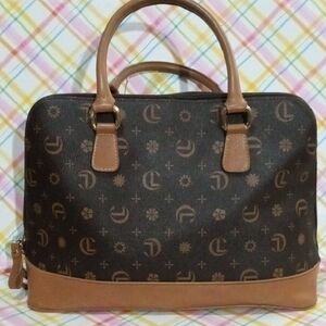 Elegant Women's Satchel in Brown and Tan
